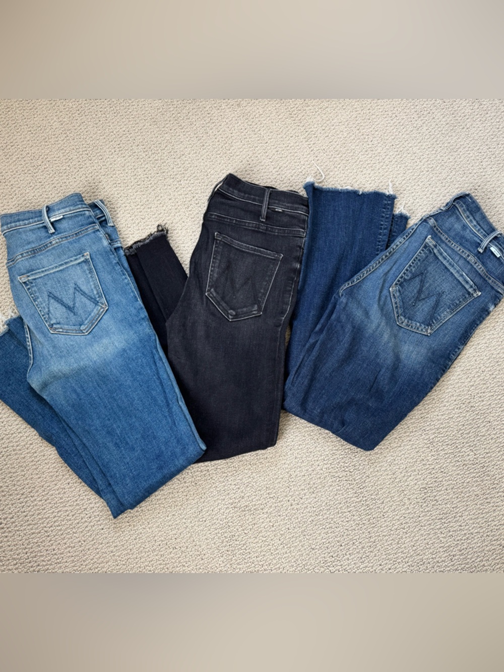 MOTHER Denim Bundle! 3 Pairs of The Hustler Ankle Fray